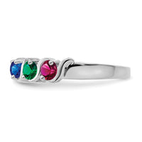 Sterling Silver Rhodium-plated Family Jewelry Mounting