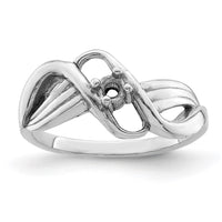 Sterling Silver Rhodium-plated Family Jewelry Mounting