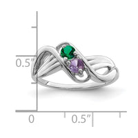 Sterling Silver Rhodium-plated Family Jewelry Mounting