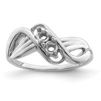 Sterling Silver Rhodium-plated Family Jewelry Ring
