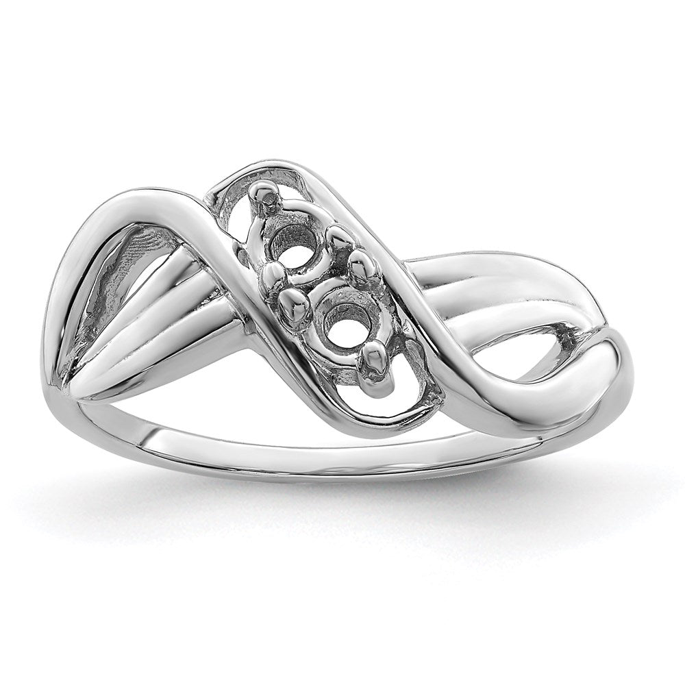 Sterling Silver Rhodium-plated family jewelry ring