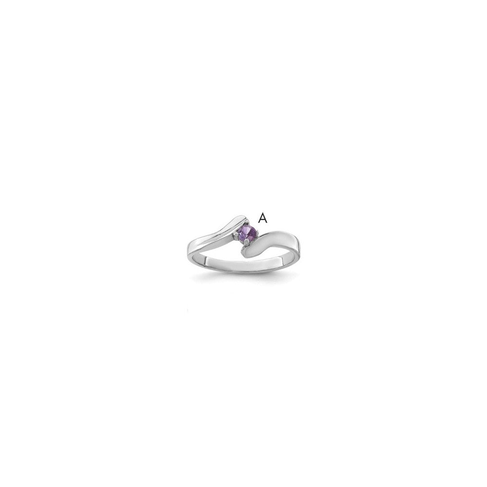 Sterling Silver Rhodium-plated family jewelry ring