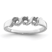 Sterling Silver Rhodium-plated Family Jewelry Ring