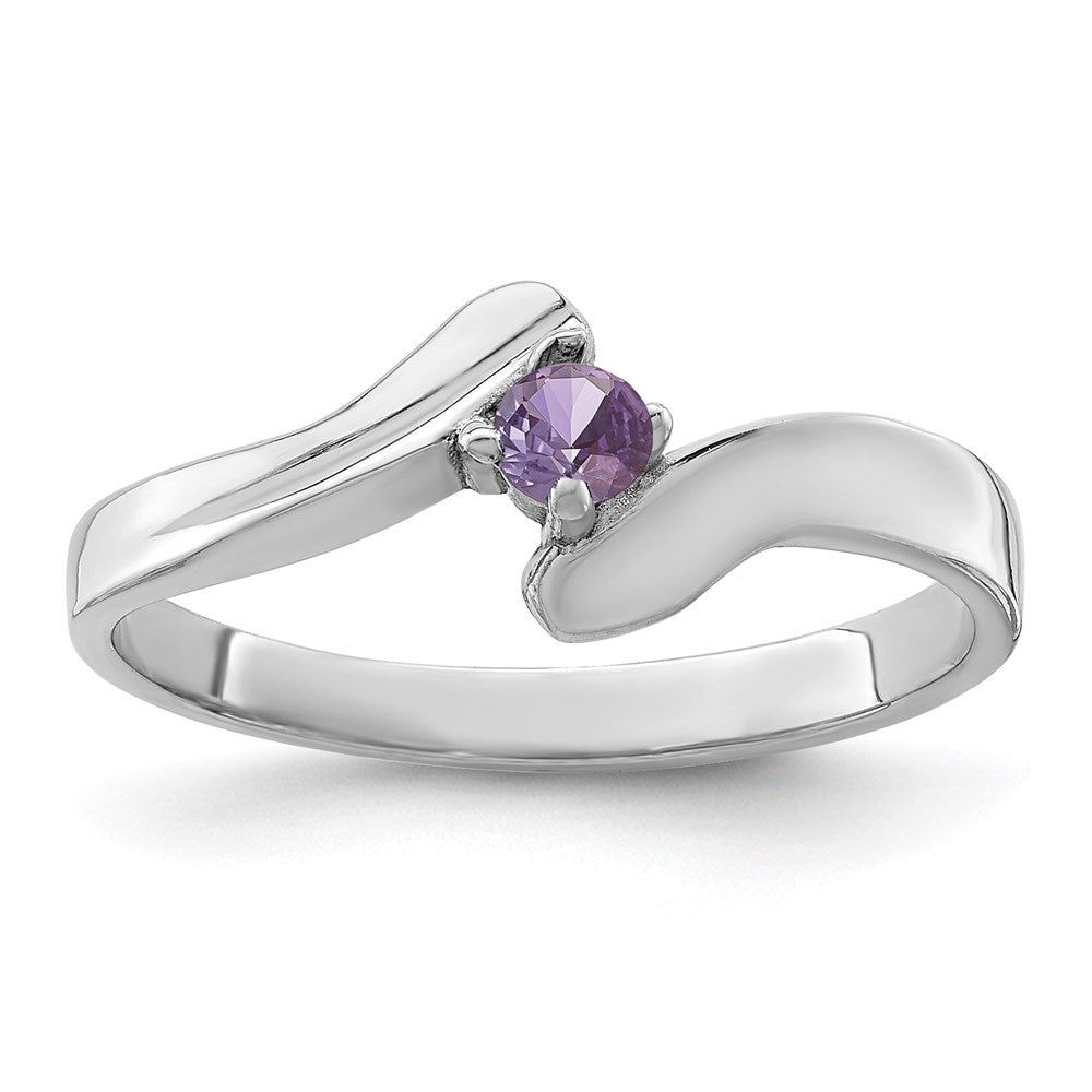 Sterling Silver Rhodium-plated family jewelry ring