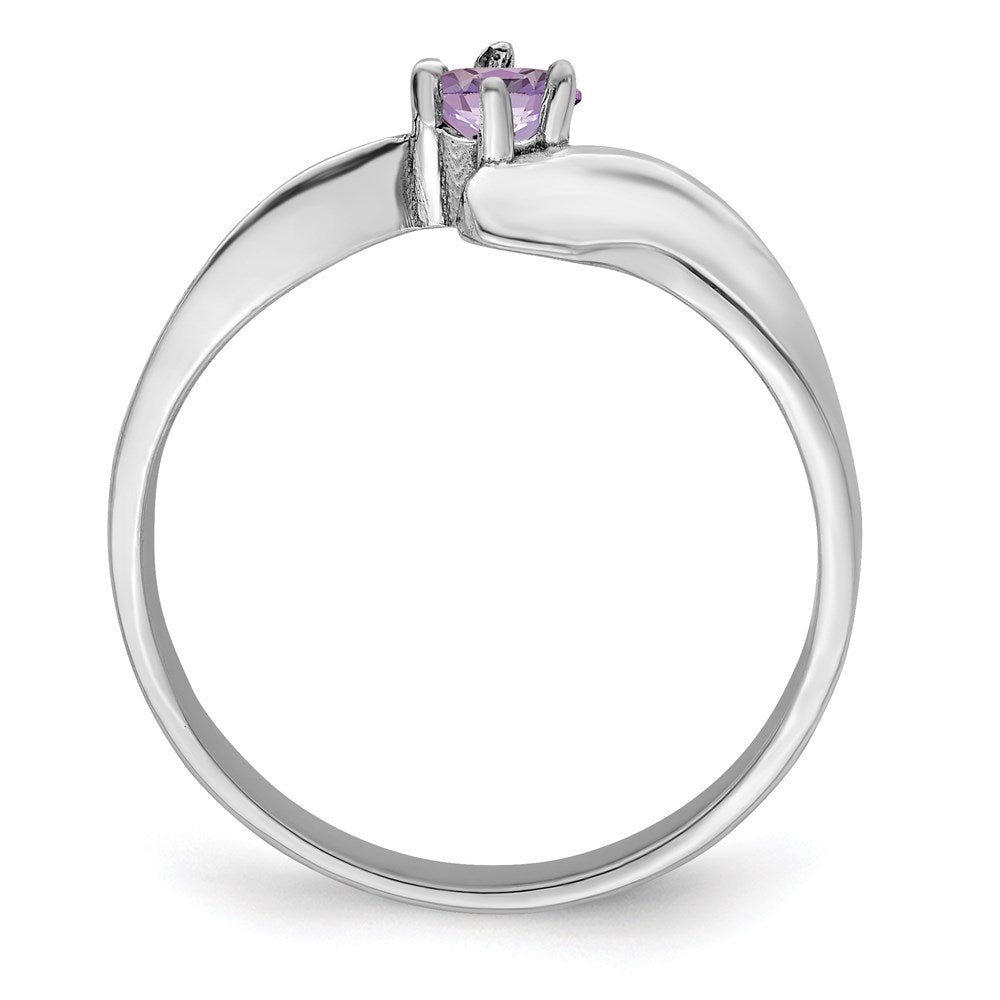Sterling Silver Rhodium-plated family jewelry ring