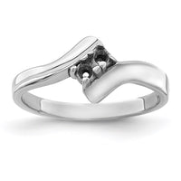 Sterling Silver Rhodium-plated Family Jewelry Ring
