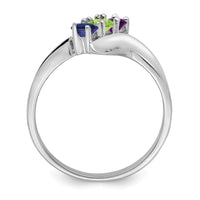 Sterling Silver Rhodium-plated Family Jewelry Mounting