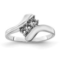 Sterling Silver Rhodium-plated Family Jewelry Mounting