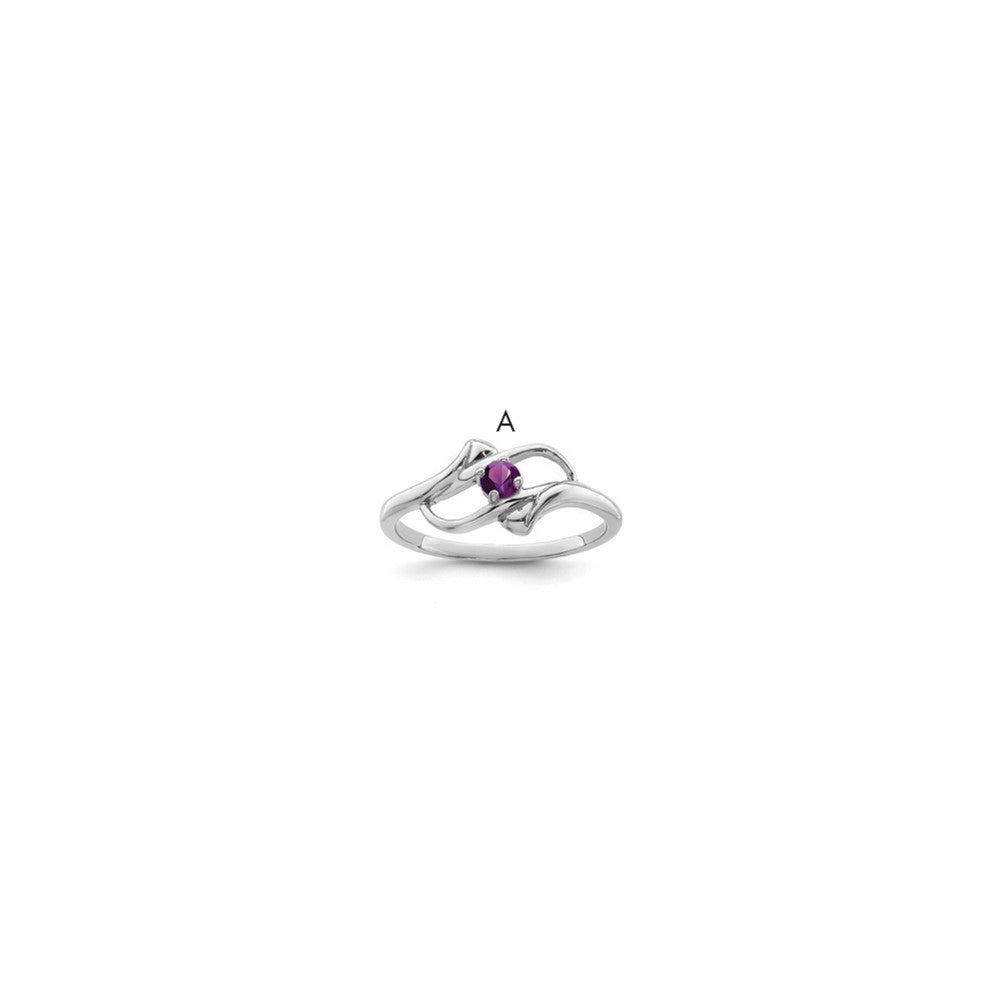 Sterling Silver Rhodium-plated family jewelry ring