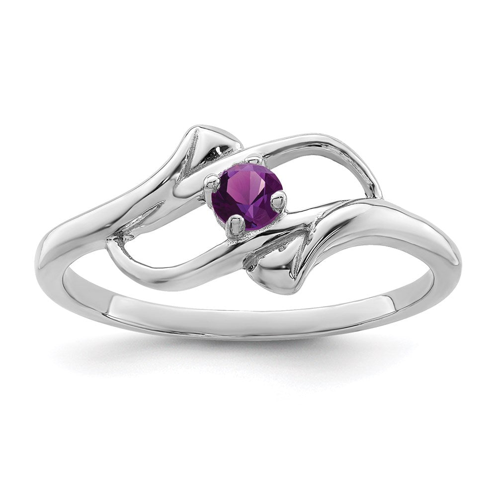 Sterling Silver Rhodium-plated family jewelry ring