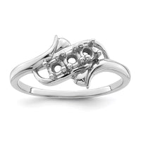Sterling Silver Rhodium-plated Synthetic 3 Stone Mother's Ring