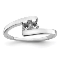 Sterling Silver Rhodium-plated Synthetic 2 Stone Mother's Ring