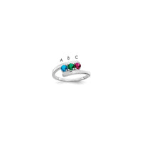 Sterling Silver Rhodium-plated Family Jewelry Mounting