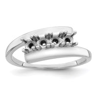 Sterling Silver Rhodium-plated Family Jewelry Mounting