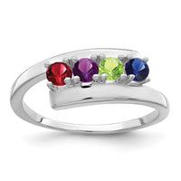 Sterling Silver Rhodium-plated Family Jewelry Mounting