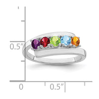 Sterling Silver Rhodium-plated Family Jewelry Mounting