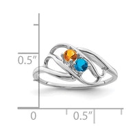 Sterling Silver Rhodium-plated Family Jewelry Mounting