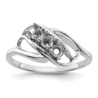 Sterling Silver Rhodium-plated Family Jewelry Mounting