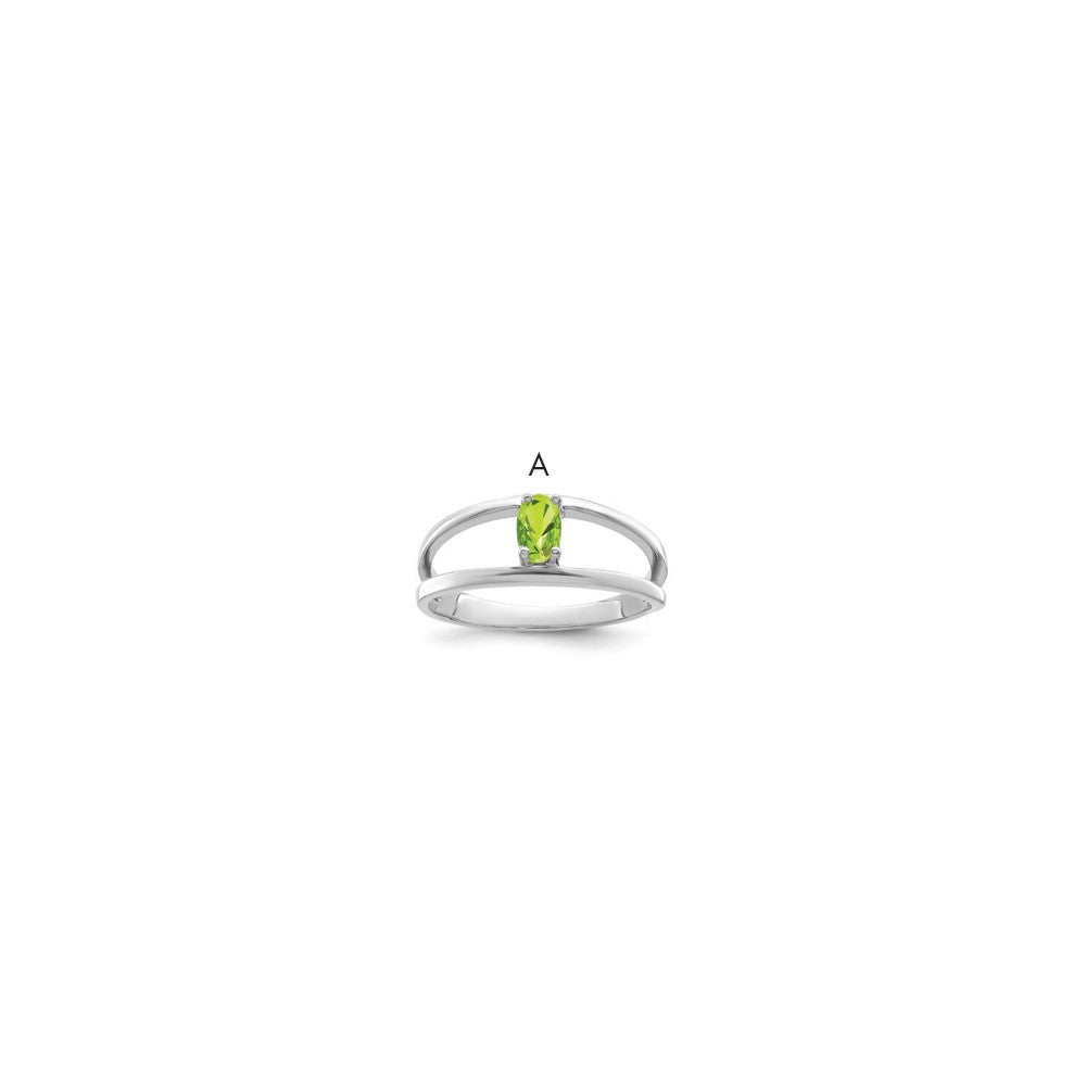Sterling Silver Rhodium-plated family jewelry ring