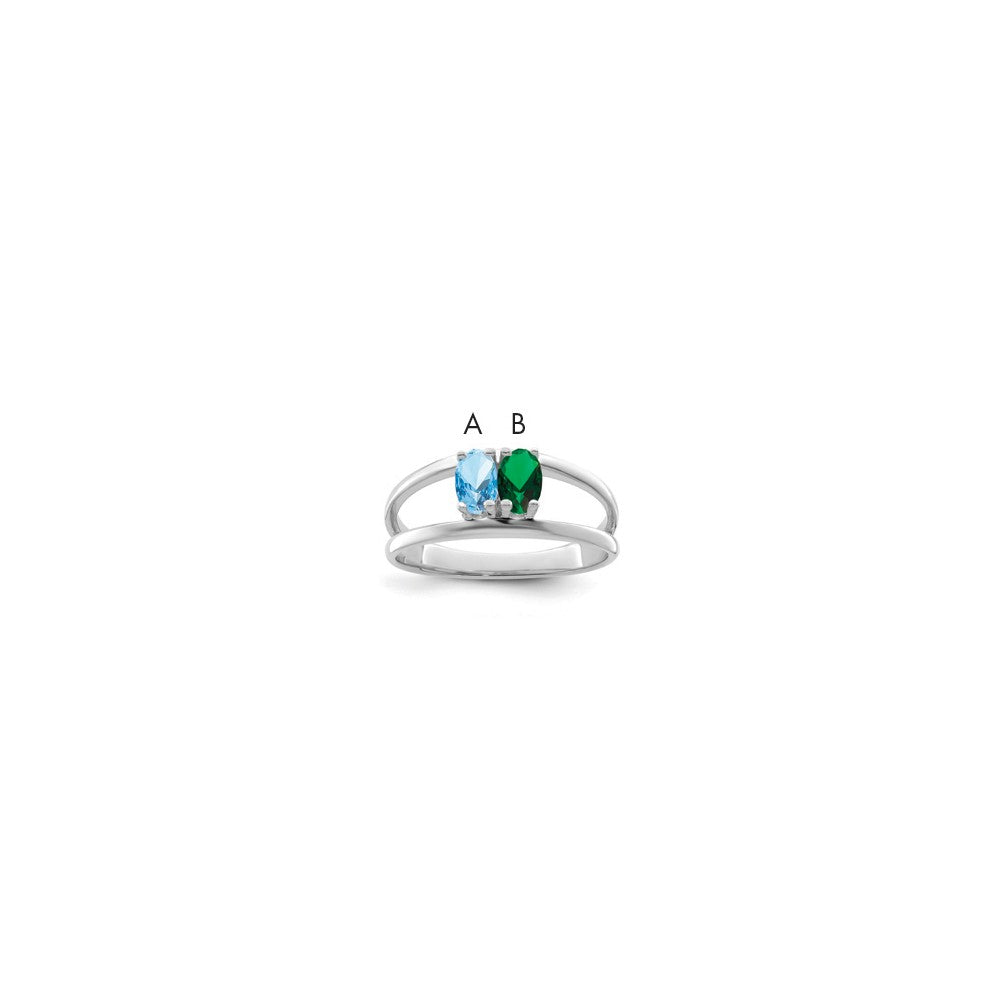 Sterling Silver Rhodium-plated Family Jewelry Mounting