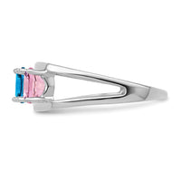 Sterling Silver Rhodium-plated Family Jewelry Mounting