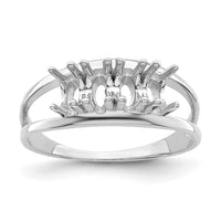 Sterling Silver Rhodium-plated Synthetic 4 Stone Mother's Ring