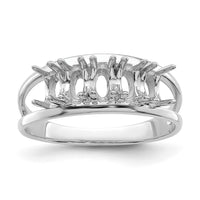 Sterling Silver Rhodium-plated Family Jewelry Mounting