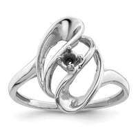 Sterling Silver Rhodium-plated Family Jewelry Ring