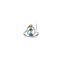 Sterling Silver Rhodium-plated Family Jewelry Mounting