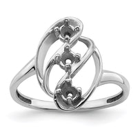 Sterling Silver Rhodium-plated Family Jewelry Mounting