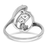 Sterling Silver Rhodium-plated Synthetic 4 Stone Mother's Ring