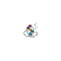 Sterling Silver Rhodium-plated Family Jewelry Mounting