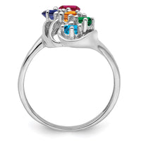Sterling Silver Rhodium-plated Family Jewelry Mounting