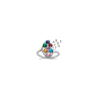 Sterling Silver Rhodium-plated Family Jewelry Ring