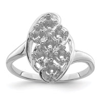 Sterling Silver Rhodium-plated Family Jewelry Mounting