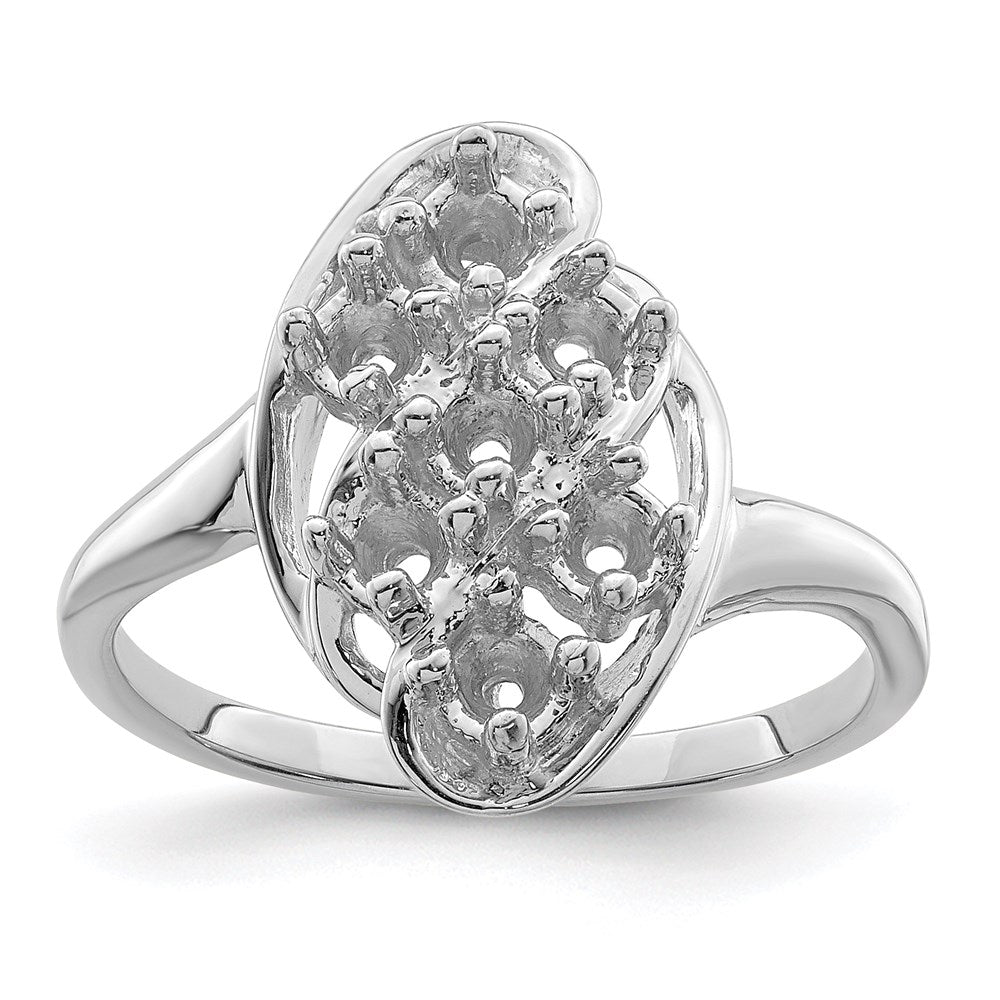 Sterling Silver Rhodium-plated Family Jewelry Ring
