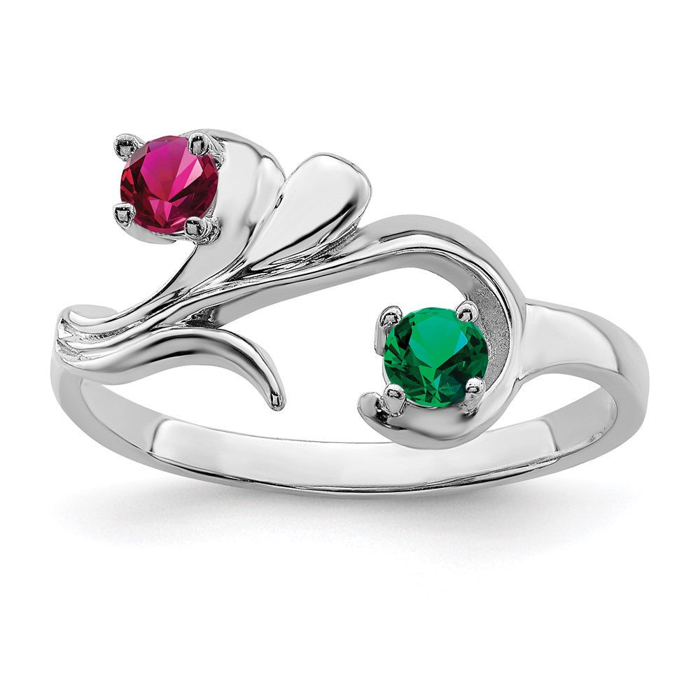 Sterling Silver Rhodium-plated Family Jewelry Mounting