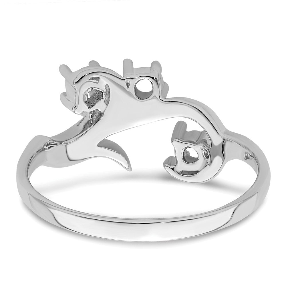Sterling Silver Rhodium-plated Synthetic 3 Stone Mother's Ring