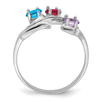 Sterling Silver Rhodium-plated Family Jewelry Mounting