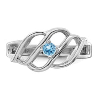 Sterling Silver Rhodium-plated Family Jewelry Mounting