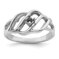 Sterling Silver Rhodium-plated Family Jewelry Mounting