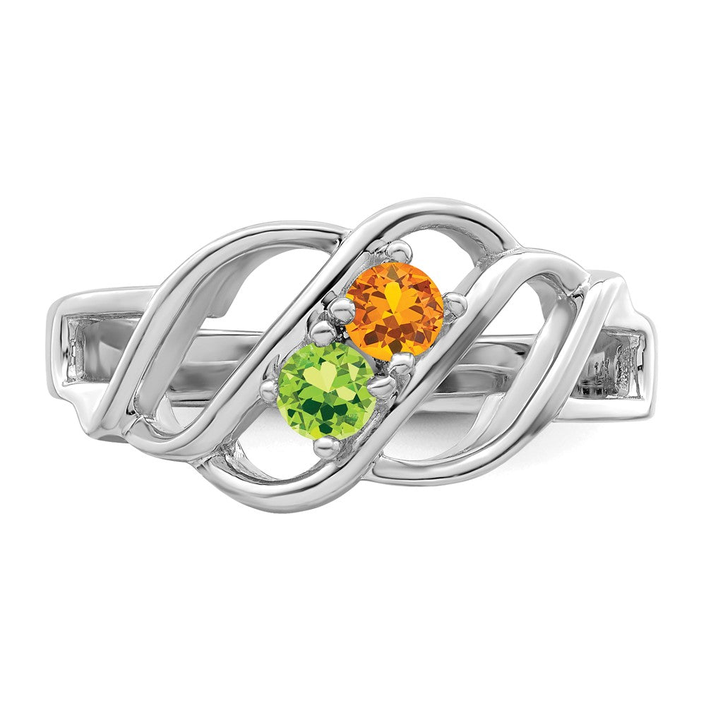 Sterling Silver Rhodium-plated Family Jewelry Mounting