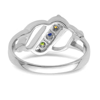 Sterling Silver Rhodium-plated Family Jewelry Mounting