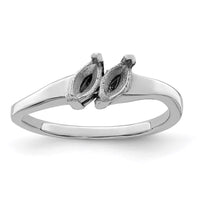 Sterling Silver Rhodium-plated Family Jewelry Mounting