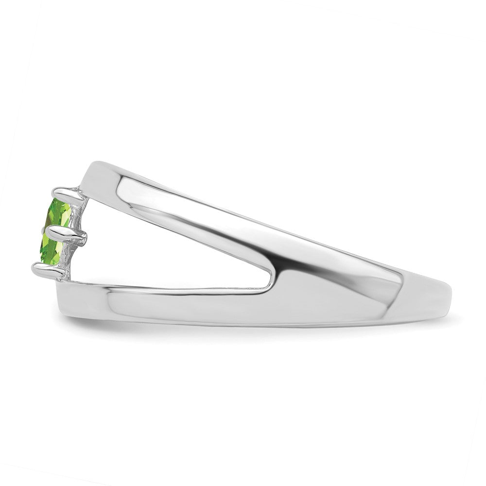 Sterling Silver Rhodium-plated Synthetic Mother's Ring