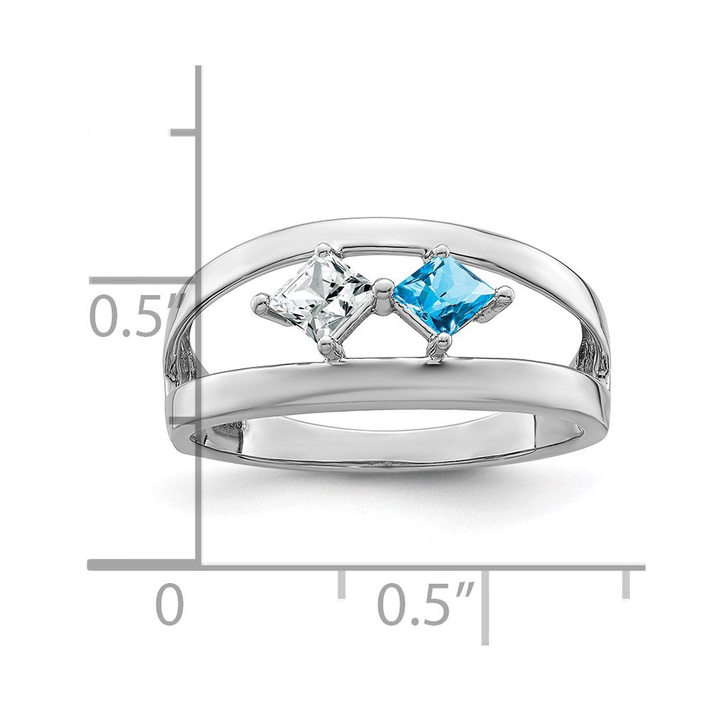 Sterling Silver Rhodium-plated Family Jewelry Mounting