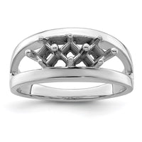 Sterling Silver Rhodium-plated Family Jewelry Mounting