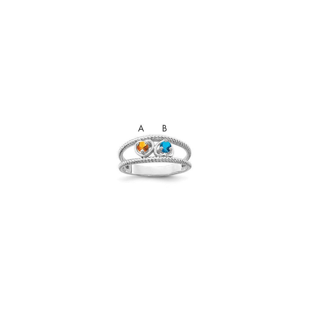 Sterling Silver Rhodium-plated Family Jewelry Mounting