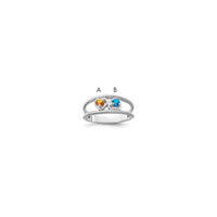 Sterling Silver Rhodium-plated Family Jewelry Mounting