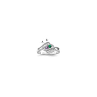 Sterling Silver Rhodium-plated Synthetic Family Jewelry Ring